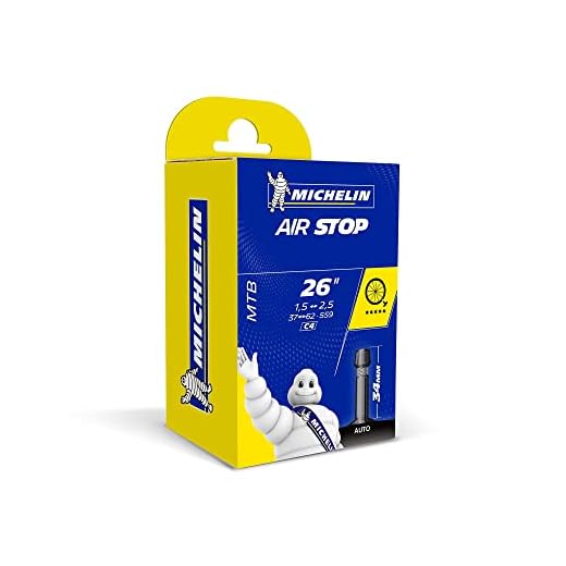 MICHELIN Schlauch C4 Airstop 26" Standart 34 Cámara MTB 26 x 1.50-2.20, válvula Schrader (Gorda), 34 mm, Deportes al Aire Libre, Ciclismo,componentes de Bicicleta, Negro, 37/62-559