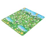 Alfombra de Juego | Alfombra para Picnic Y Gateo | Base Interactiva Reversible para Gateo Jardín de Infancia Juego Sensorial Interior y Exterior