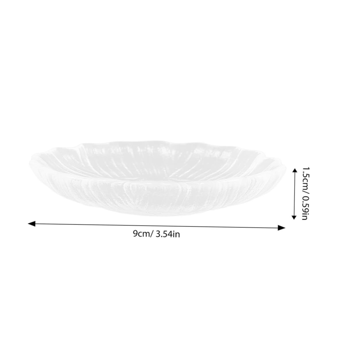 Garneck Crystal Tea Cup Saucers 4 Piece Glass Plate Set Snack Dish Tea Bag Plate Vintage Round Style for Fine Dining Perfect for Homes