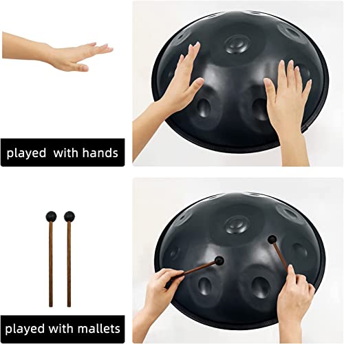 Handpan Drum Instrument en Re menor 9 Notas 22 pulgadas miniatura 6
