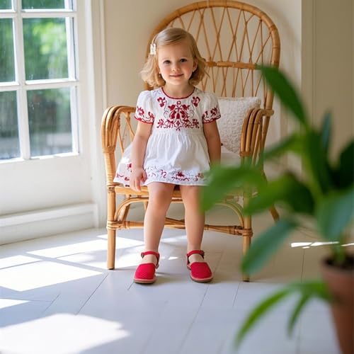 Image of THEE BRON Toddler Floral Cutout Closed Toe Sandals for Girls Breathable Summer Shoes