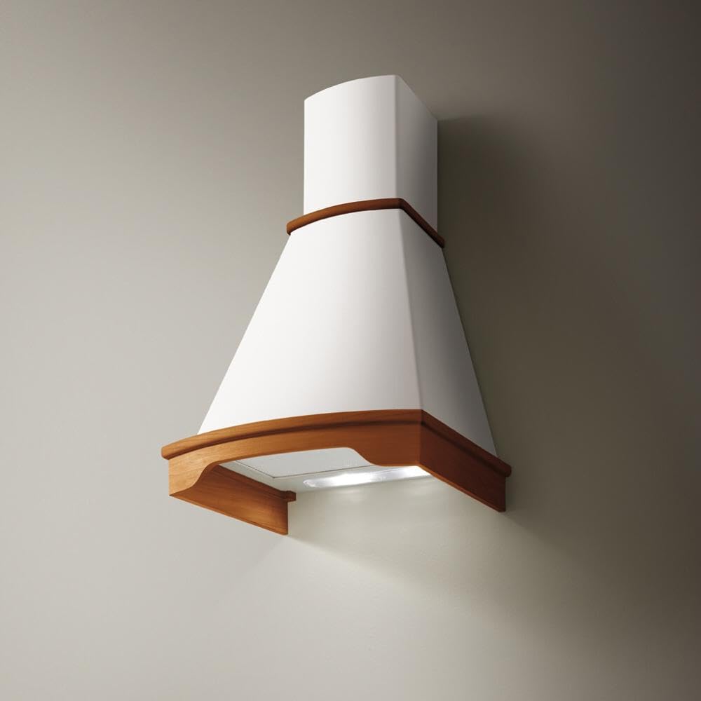 Elica CORALINE GO/A/60 T.GREZZO De pared Color blanco, Madera 650m³/h - Campana (650 m³/h, Canalizado, 50 dB, 63 dB, De pared, Blanco, Madera)