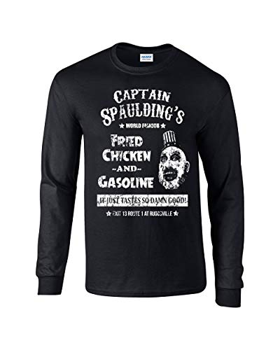 Swaffy Tees 560 Captain Spaulding Funny Adult Long Sleeve T Shirt Black