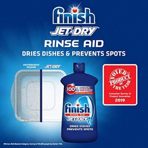 Finish Jet Dry Rinse Aid, Dishwasher Rinse & Drying Agent - 8.45 fl oz - Pack of 2 with Supreme Box package