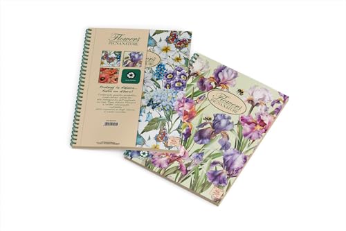 Contiene 240 pagine Pigna 0215124T5 Conf. 3 pz. Blocco Spiralato , Alta fogliazione , NATURE FLOWERS