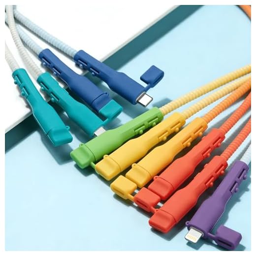 6PCS Cable Protector Sleeve, Anti-Break Charging Cord Organizer, Compatible with USB-C Laptops, Tablets & Phones