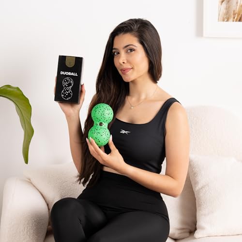 M.S.Lemberg Duoball - Faszienball Massageball für Selbstmassage - Ideale Massage für Rücken, Nacken, Schulter, Wirbelsäule & Beine - Twin Peanut Duo Ball Faszienrolle - Doppelball klein 8cm