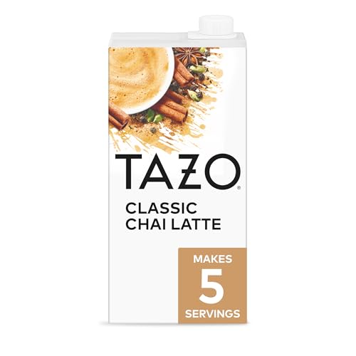 TAZO Classic Chai Latte, Black Tea Concentrate, Easy-to-Serve Caffeinated Chai