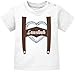 Produktbild MoonWorks® Kurzarm Baby T-Shirt Lausbub Babyshirt Bio Baumwolle lustiger Spruch Jungen Shirt weiß 68/74 (4-9 Monate)