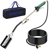 Propane Torch Weed Burner Kit,High Output with Storage Bag,Heavy Duty Self Igniter Blow Torch with Turbo Trigger and 10FT Hose,Flamethrower for Weeding,Roofing,Melting Ice(3600℉)