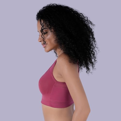 Image of SOIE Women Front Closure Full Coverage Non Padded Non Wired Posture Correction Bra