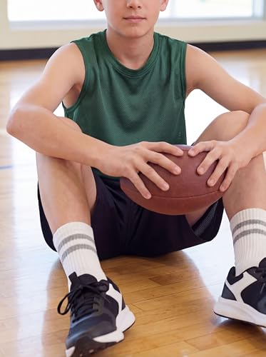 Image of Real Essentials 5 Pack: Boys Mesh Active Tank Tops Athletic Workout Sleeveless Muscle Basketball Sports Dry Fit Teen