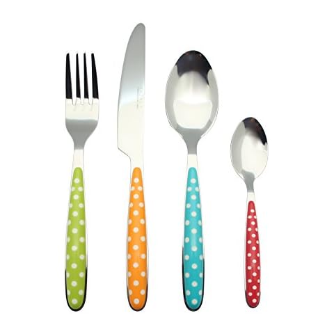 EXZACT 24-Piece Polka Dot Cutlery Set Cover