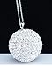 Bling Crystal Ball Car Rear View Mirror Charm,Crystal Sun Catcher Ornament,Car Charm Decoration, Bling Car Accessories,Rhinestone Hanging Ornament for Car & Home Decor (Crystall Ball - White)