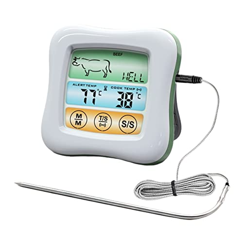 GRIRIW Touch Screen Thermometer for Cooking Meat Thermometer Digital BBQ Home Use Easy to Read Fahrenheit or Celsius