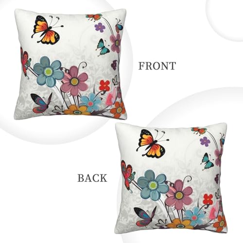 Housse de coussin velours côtelé fleurs contre fatigue dos