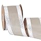 PH PandaHall 9.14 m Silbernes Drahtband Dekoratives Band 63mm Glitzerndes Drahtband Satinband Geschenkverpackungsband Für Verzierungen Schleifen Basteln Heimdekoration
