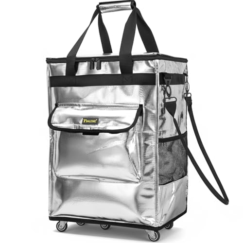 Image of BALEINE Reusable Grocery Bag on Wheels, Foldable Rolling Tote Bag