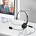 Arama Upgraded Cell Phone Headset with Microphone Noise Cancelling & Call Controls, 3.5mm Computer Headphone for iPhone, Android, Laptop, PC, Call Center Office, Business Skype Softphone