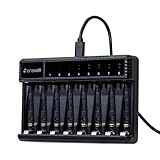 enevolt 急速充電器 充電池 充電器 単3 単4 兼用 8本用 USB充電器 専用 ニッケル水素 TypeC対応 充電 コンパクト ブラック