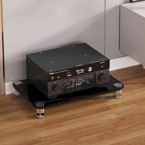 Meuble support audio et vidéo pour lecteurs de salon avec gestion des câbles - 2