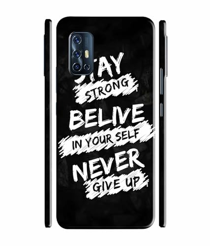 Image of Stay Strong Motivation Quotes Printed Hard Back Case Cover & Compatible for Vivo V17 (Multicolor) - D1810