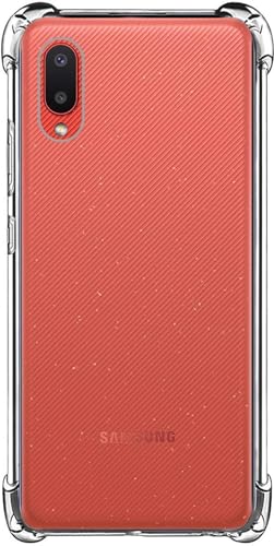 Image of BOXXO Flexible Back Cover for Samsung Galaxy M02 | Back Cover Transparent Clear Shockproof Case Four Corner Protection | Slim Protective Mobile Phone Cover for Samsung Galaxy M02