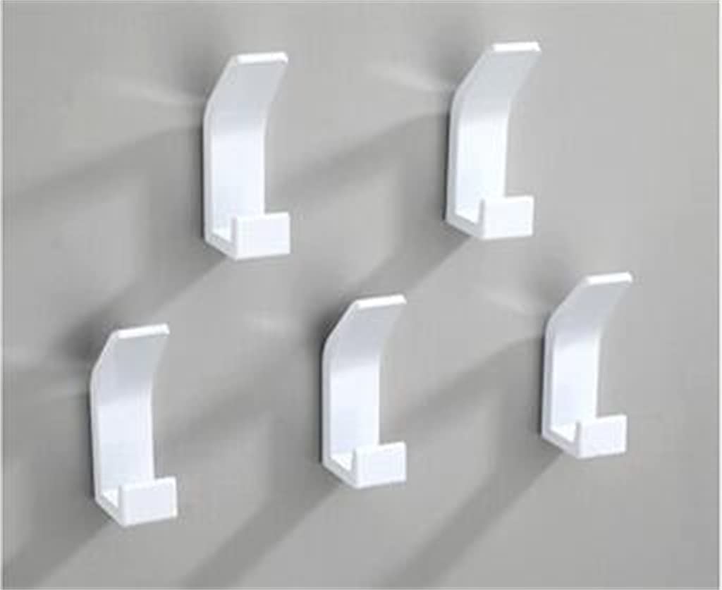 Mobygkfy Wit 5Pcs Hook Black White Towel Hook For Bathroom Clothes Hook Bedroom Robe Hook Coat Hook For Livingroom Kitchen Accessories(Wit)