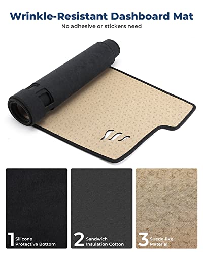 Issyauto Dashboard Cover Mat Dash Cover Compatible With 2018 2019 2020 2021 2022 2023 Camry, Dash Board Cover Dashboard Mat Protector #TOP4