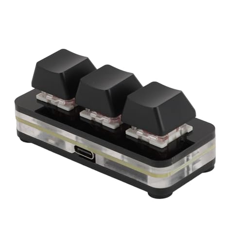 Clavier de jeu mécanique 3 touches USB noir programmable RVB switch rouge - 2