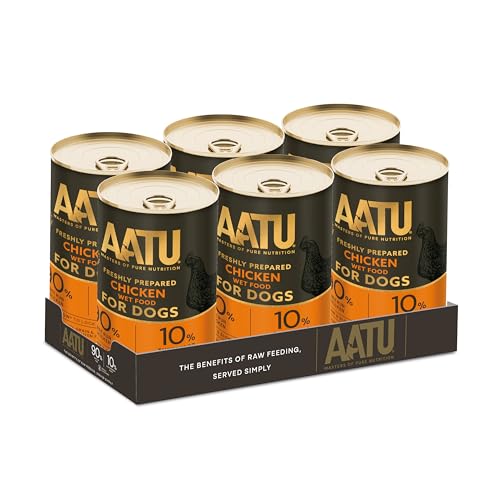 AATU Dog 90/10 comida em conserva para cães com frango, sem cereais 2400 g