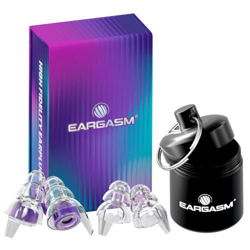 Image of Eargasm High Fidelity Hyperviolet Purple Earplugs for Concerts, Festivals, Musicians, DJs, Night-Life, Motorcycle Hearing Protection - Reusable Ear Plugs for High Fidelity Noise Reduction up to 21 dB