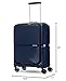 American Tourister Airconic Hardside Expandable Luggage with Spinner Wheels, Navy Blue, Carry-On 20-Inch