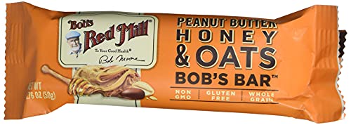 Bobs Red Mill Honey Oat Peanut Butter Bars, 1.76 OZ, Pack Of 12