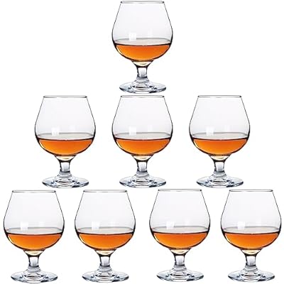 Srgeilzati Snifters 1.75oz Shot Glasses Set of 8 Cute Brandy Cognac Glasses (50ml | 1.75 floz)
