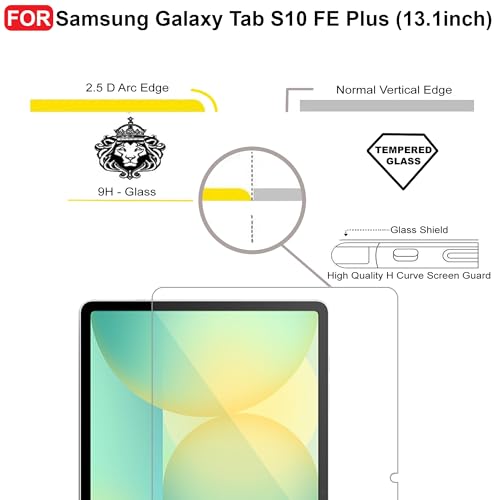 Image of CEDO Samsung Tab S10 Fe Plus (13.1 inch) Tempered Glass | Screen Protector Clear Tempered Glass for Samsung Tab S10 Fe Plus (13.1 inch)