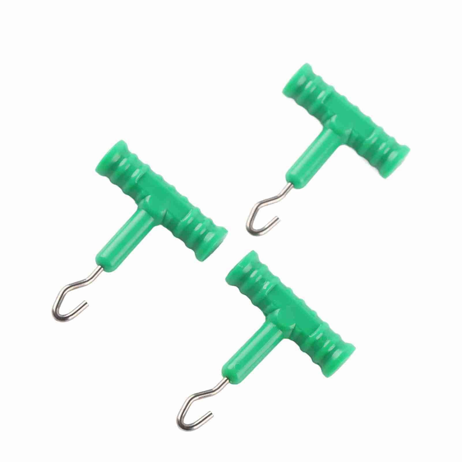 3 Stks Vissen Knoop Trekkers Vissen Baiting Rig Tool Vissen Knoop Trekker, Knoop Trekkers voor Filet & Aas Messen (GREEN