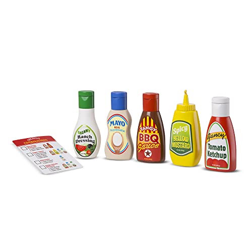 Melissa & Doug 5-Piece Favorite Condiments Play Food Set - Play Ketchup And Mustard Bottles, Pretend Play Food Set For Kids Ages 3+ #TOP18