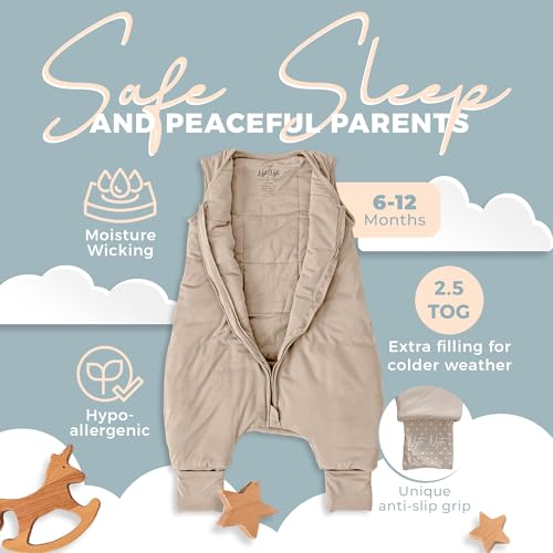 Image of Sleeveless Soft Baby & Toddler Sleeping Sack, Breathable with Adjustable Feet Cuffs & Anti-Slip Grip