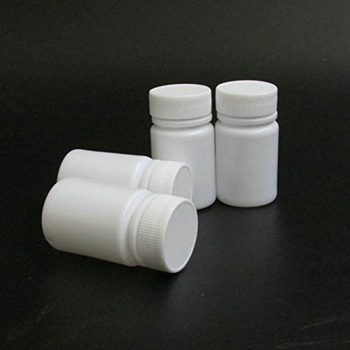 X-BAOFU 100 stücke 15ml / 20ml / 30ml / 60ml / 100ml Kunststoff PE White Leere Dichtungsflaschen Massive Pulver Medizin Pille Fläschchen Reagenz Packungsbehälter ( Farbe : Plastic , Größe : 50ml )