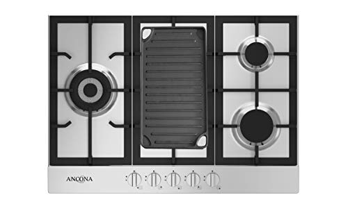 Ancona Gas Cooktop, 30-inch, Stainless Steel - Thumbnail 2