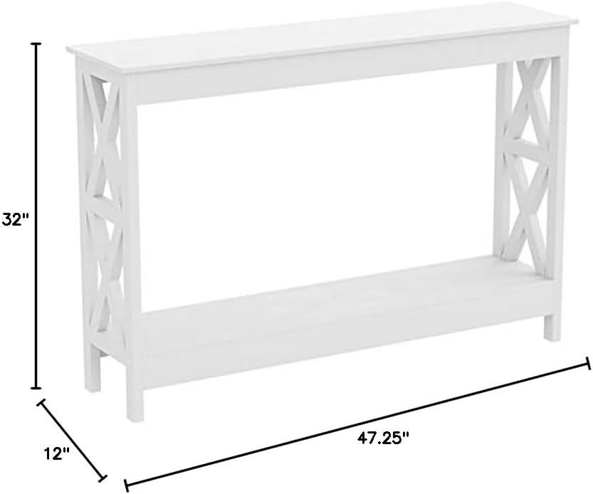 Safdie Console Table - Sturdy Console Tables for Entryway - Easy to Assemble - Narrow Entrance Table, Sofa Table, Entry Table, Hallway Table - Elegant, Behind Couch Table
