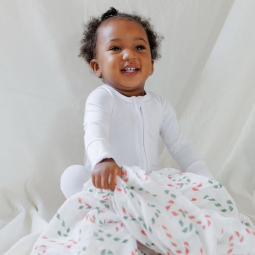 Image of LollyBanks Muslin Swaddle Blanket, 47 x 47 in, Newborn Receiving Blanket
