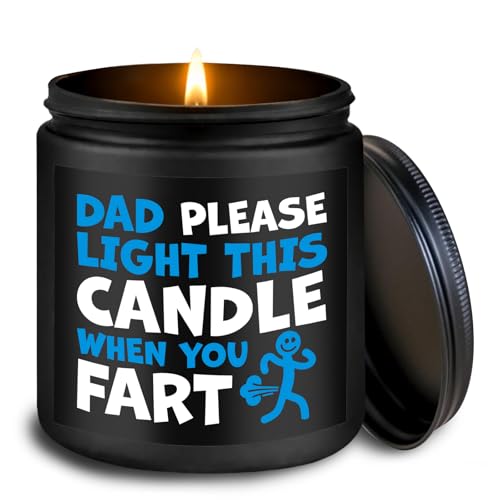 Birthday Gift for Dad from Daughter Son Fathers Day Present for Dad Stepdad Husband 9oz Scented Soy Wax Candle for Father Novelty Candle Gifts