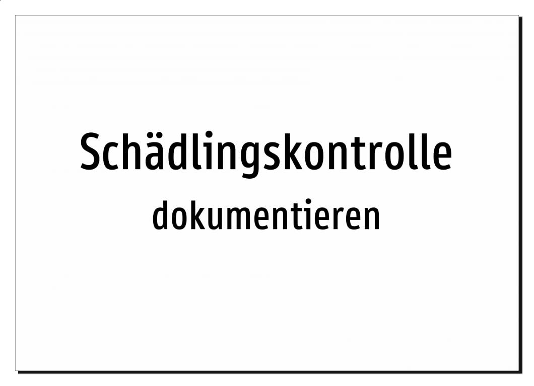 42468-DE-T-06 | Schädlingskontrolle - dokumentieren