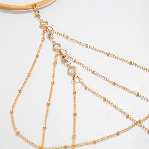 Punk Multi-layered Tassel Chain Upper Arm Cuff Bohemian Star Shell Disc Flower Pendant Armlet Bangle Bracelet Adjustable Open Cuff Armband Beach Wedding Prom Party Arm Accessories for Women4