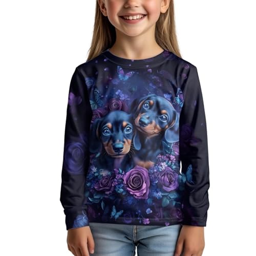 Image of Uourmeti Teens Girls Long Sleeve T Shirts Fall Outfits Boys Active Sportswear Running Tops