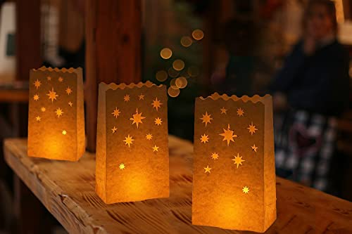 Stmarry White Paper Luminary Bags - 50-Pack Candle Lantern Bags thumb #1