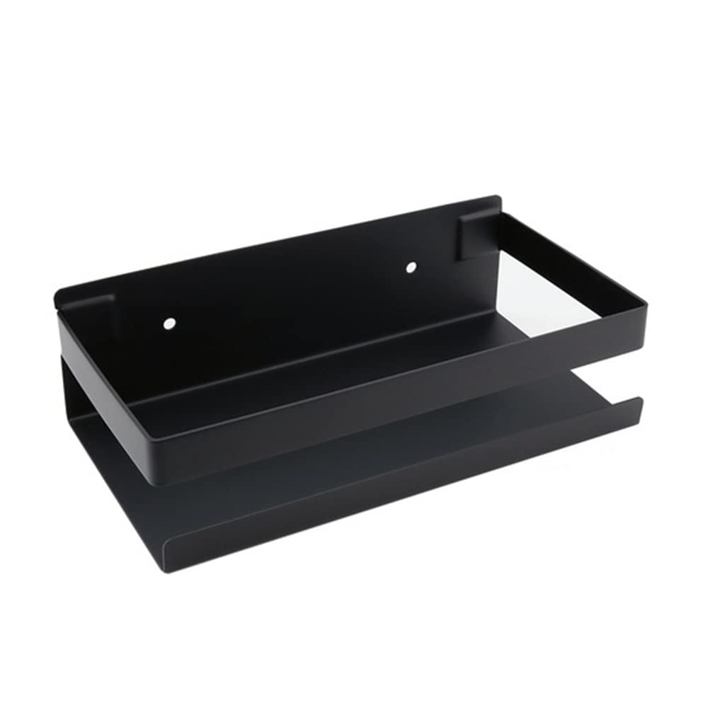Estantes Flotantes Carrito De Ducha Estante De Baño 20-50 Cm Estantes De Esquina De Baño Modernos En Oro Negro Mate Estante De Pared De Cocina Ducha Baño Estante De Almacenamiento De Champú (Negro 20