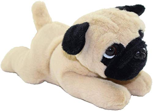 Stofftier Hund Mops Welpe ca 22 cm, klassisch weichen Plüsch, Kuscheltier